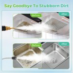 Pembersih Uap 2500W Pembersih Uap Genggam untuk Pembersihan, Pembersih Uap Portabel Genggam untuk Digunakan di Rumah, Steamer Tekanan Tinggi untuk Dapur